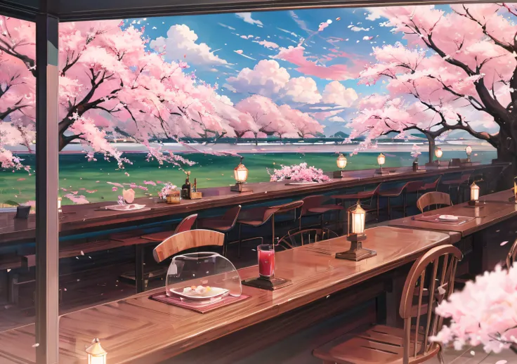 夏天，Pink clouds，Distant skies，the cherry trees，k hd