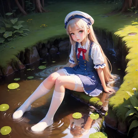 White stocking loli in the mire