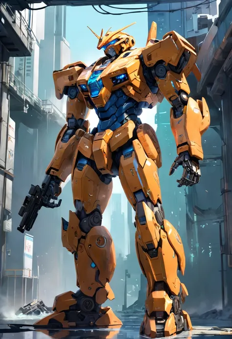 extremely detailed CG unity 16k wallpaper:1.1), (Denoising strength: 1.45), (tmasterpiece:1.37), side portrait, Pacific Rim Mech Warrior, Dangerous Ranger III mech, Extreme detail, side portrait, foreground, sense of science and technology, Perfect color c...