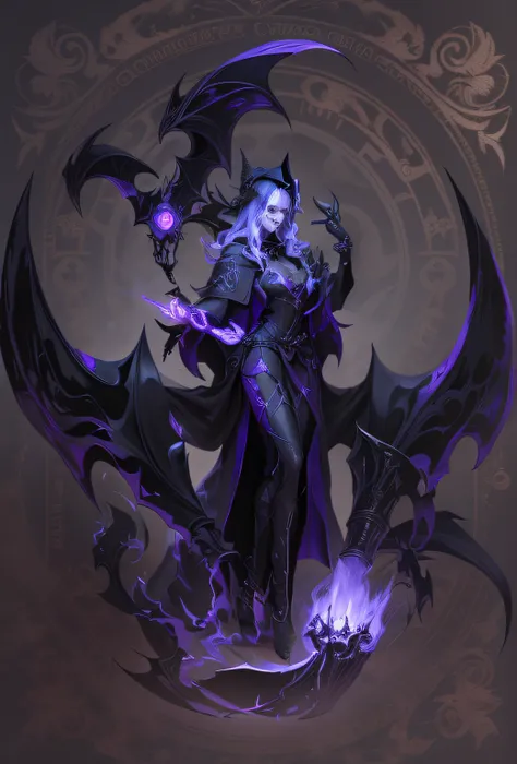 A close-up of a man in a black robe holding a scythe, beautiful female witch, reaper of night!!!!, Lich Vikner (D&D), dark cloaked necromancer, the reaper as a scary, D & d lich, Reminds me of the Grim Reaper, shinigami, lolth, illithid, lich, shinigami，Hi...