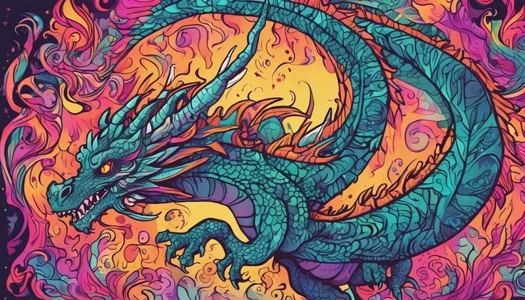 psychedelic dragon