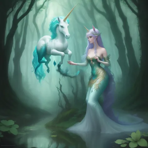 "Embark on a creative journey into the realm of Whimsical Creatures. Envision a magical world teeming with fantastical beings that defy reality. In your painting, transport viewers to a lush and enchanted forest where mythical creatures coexist. Let your i...