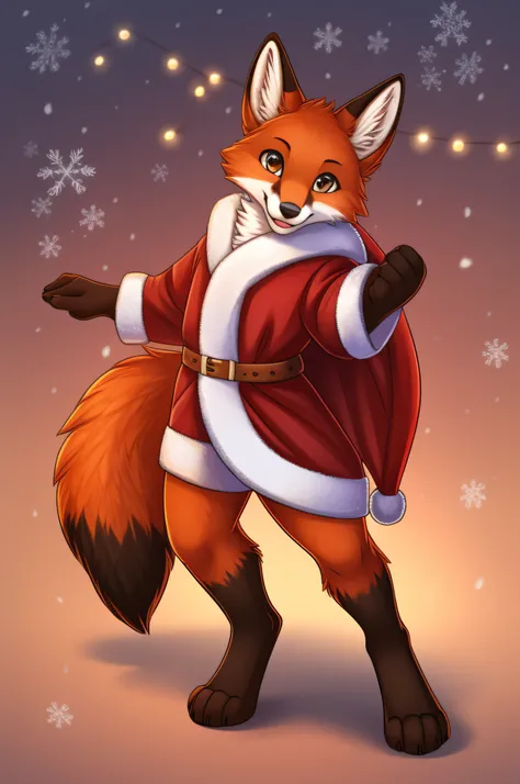 Animal heads，red fox，Personal，Positive，Christmas，detailed full body，leges，No background，Remove the background