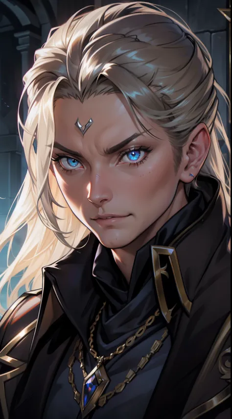 Castlevania Lord of the shadows hyper realistic super detailed portrait face portrait sharp expression hyper realistic super detailed glowing crystal eyes hyper realistic super detailed