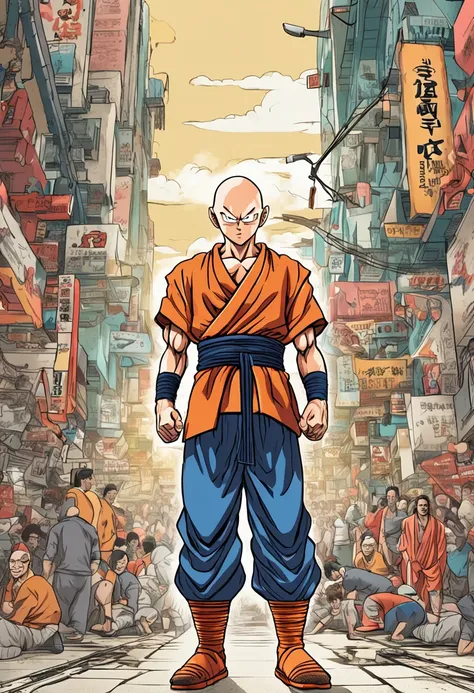 crie uma fusao do goku com saitama