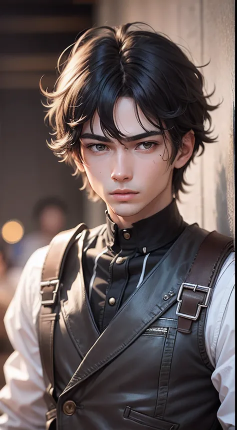 Two-dimensional day man lord, Delicate facial features, The ratio column is correct, a sense of atmosphere, high qulity, Rich in detail, A high resolution, HD quality, Two-dimensional boys, cool guy, Delicate facial features, black color hair, A high resol...