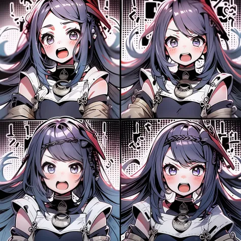 1 Cute Girl，9 tables，9 poses and expressions，Different emotions，10