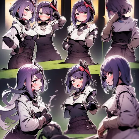 1 Cute Girl，9 tables，9 poses and expressions，Different emotions，10