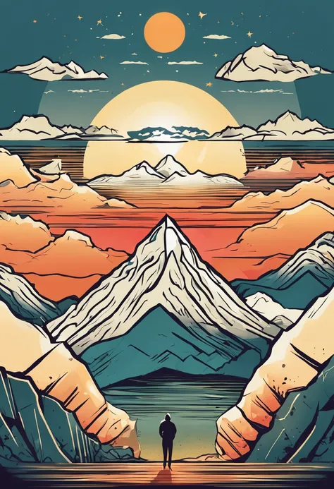 Illustration capturing the moment the sun rises at the top of the mountain」:
grounds: Mountains symbolize elation and goal achievement、The moment the sun rises brings new energy and hope。By meditating on the top of a mountain or watching the sun rise、Posit...