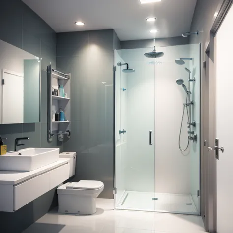 Modern Shower bathroom with transformed Modern Shower bathroom