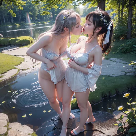 ((NSFW STILL SHOW、David Hamilton:1.37))、(Tiny Oppai-Loli Twins:1.37)、{(from side)|(from back)|(from below:1.2)}、{((Kissing face to face))|(Standing Full Body:1.2)|Wide Shot}、{(Ass focus)}、{(Floating hair:1.2)|(Strong wind)|(Ass focus)}、zydG、8K best quality...