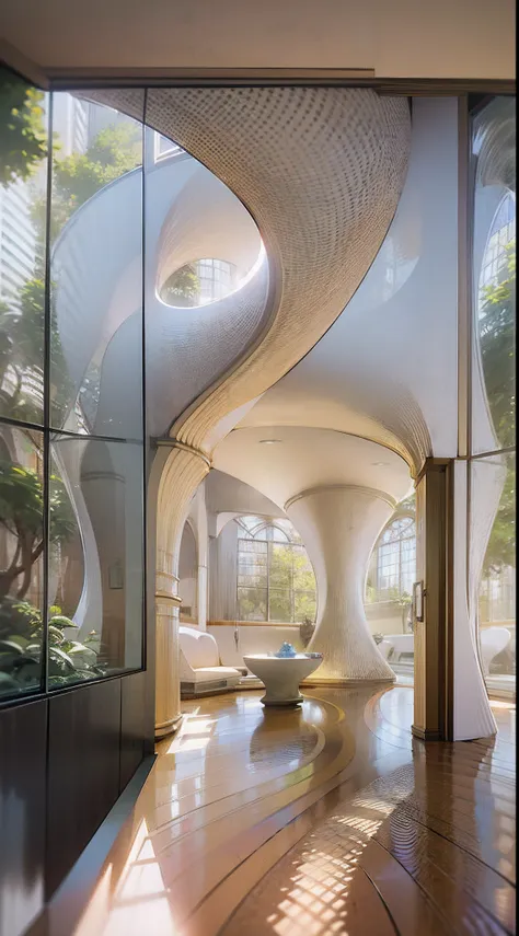 Step into an architectural wonder that challenges conventions with bold symbolism. The entrance to the house resembles the delicate form of a vagina  , embracing the organic curves of femininity. The exterior walls undulate, mimicking the intimate contours...