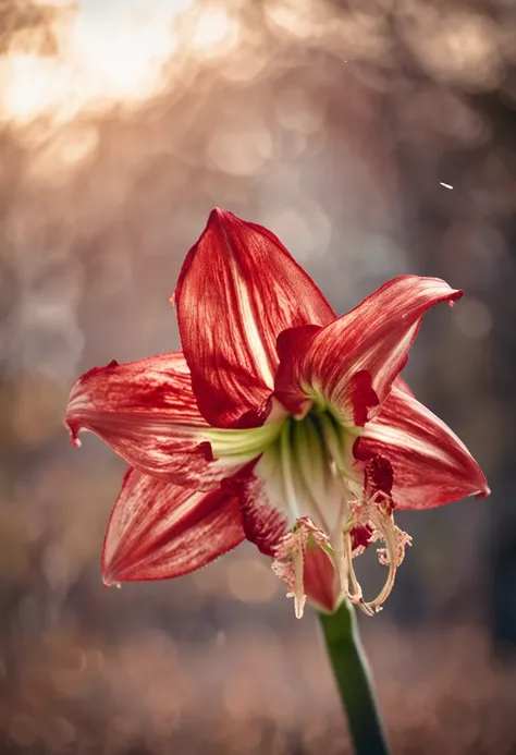 amaryllis　Wither　petals falling　saddened