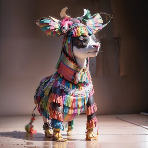 a traditional mexican piñata, multicolor, colorful, layered ultra detailed, hyper realistic details, beautiful, modern