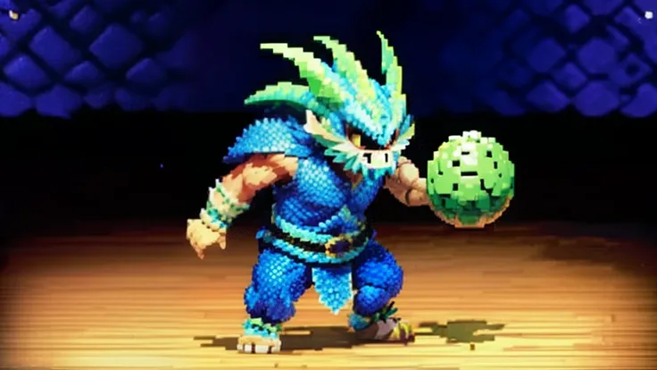 鸟山明风格，Flat pixel games《dragon quest》，Game monster design，（a Oriental Dragons：1.4），Full body like，16-bit pixels