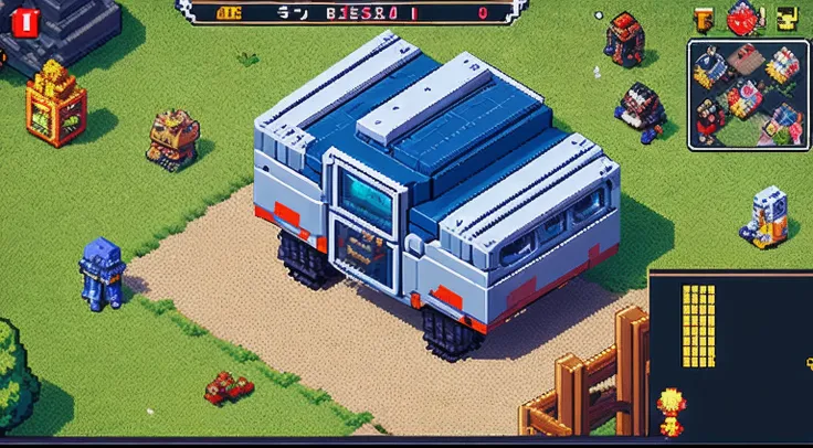 pixel game，character  design，super mecha，All kinds of artillery， Pixel art #pixelart
