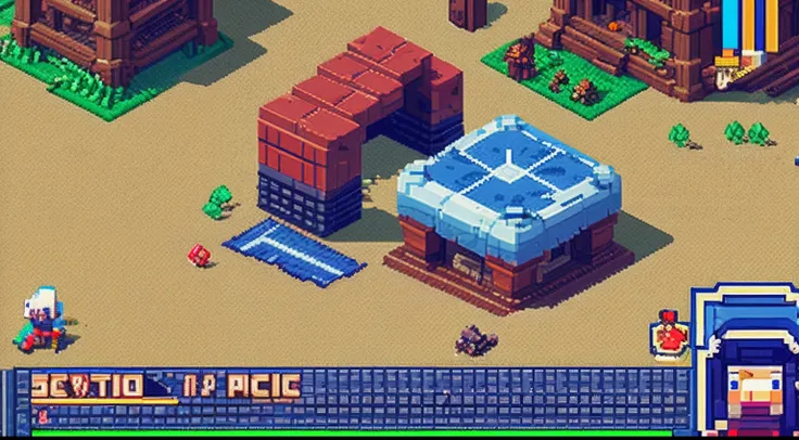 pixel game，character  design，super mecha，All kinds of artillery， Pixel art #pixelart