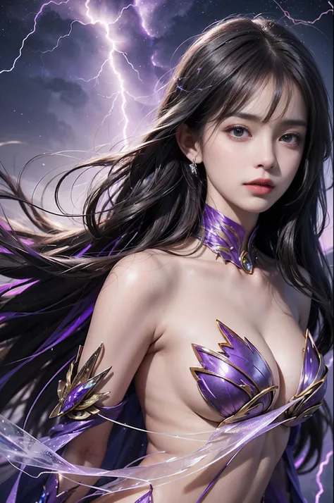 Beautiful Devil Girl，（best qualtiy，8K，tmasterpiece:1.3），Goose egg face，largeeyes，long eyelasher，With bangs，Cool Handsome，domineering，Exquisite（Live-action realistic style），Star-like eyes，The Ultimate Face，Photorealistic light and shadow，Clear facial featur...