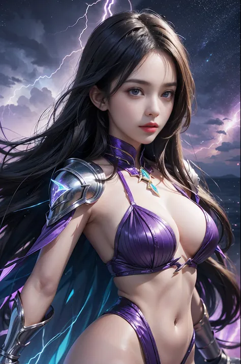 Beautiful Devil Girl，（best qualtiy，8K，tmasterpiece:1.3），Goose egg face，largeeyes，long eyelasher，With bangs，Cool Handsome，domineering，Exquisite（Live-action realistic style），Star-like eyes，The Ultimate Face，Photorealistic light and shadow，Clear facial featur...