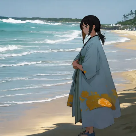 woman，beachside，比基尼