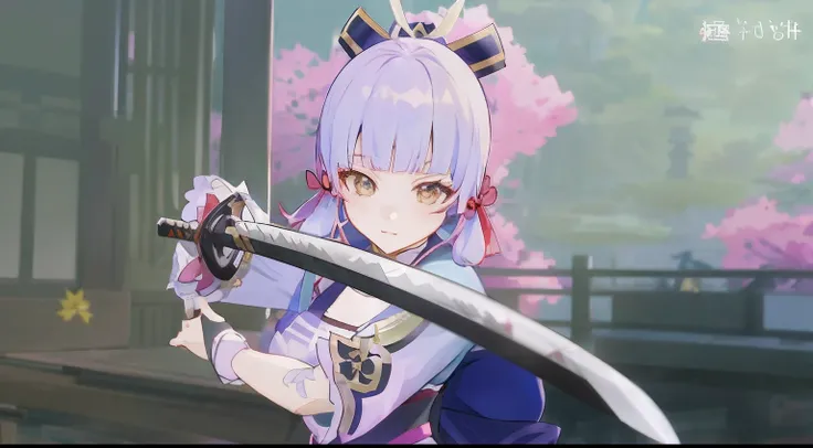 Anime girl with sword in purple, Ayaka Genshin impact, ayaka game genshin impact, Keqing from Genshin Impact, Katana Zero video game character, Genshin impacts character, zhongli from genshin impact, A scene from the《azur lane》videogame, shirow masamune, s...