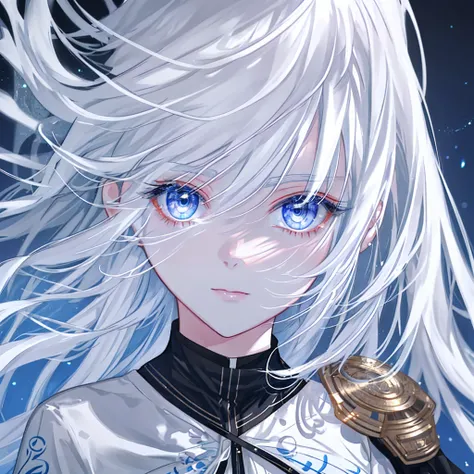 Silver white hair，1 girls masterpiece, side lights, beautiful eyes in detail: 1.2, Portrait, Realistic, 3D face, Glowing eyes, Shiny hair, Solo, Embarrassing, midriff, Drooping eyes, See-through, White skin,  Bare shoulders, Focused face, facial closeups, ...