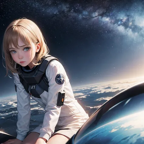 photo, 1girl, interstellar, realistic, realism, real