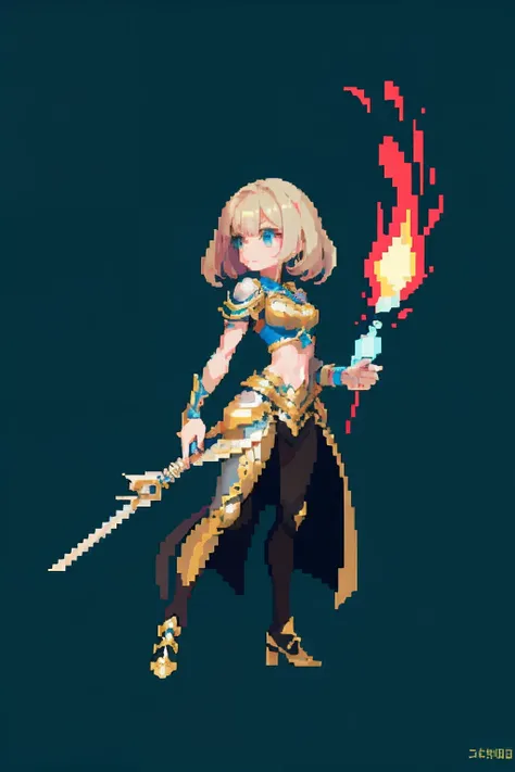 (master part, Qualidade Superior, best quality), pixel,Pixel Art,1girl,corpo inteiro, louro