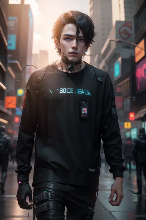 Real world 8k cyberpunk model realface boy man