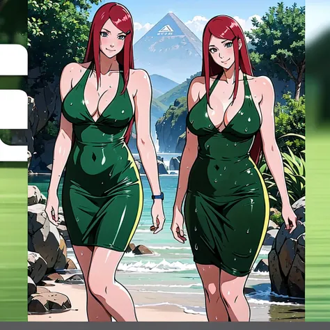 uzumaki_kushina, Kushina_Green_Dress, Red hair, large breasts, hands on breasts, pawg, high quality, beautiful pose, hr, dribble, coachella, florida, stream, f4
perfect face, symmetrical eyes, perfect body, highly detailed skin, full body, standing straigh...