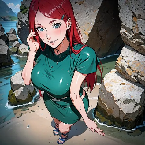 uzumaki_kushina, Kushina_Green_Dress, Red hair, large breasts, hands on breasts, pawg, high quality, beautiful pose, hr, dribble, coachella, florida, stream, f4
perfect face, symmetrical eyes, perfect body, highly detailed skin, solo, full body, standing s...