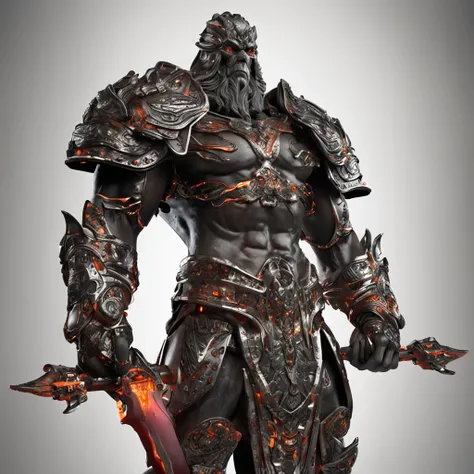 (3D humanoid Hades warrior:1.5) with detailed armor, intense stance, and imposing presence.