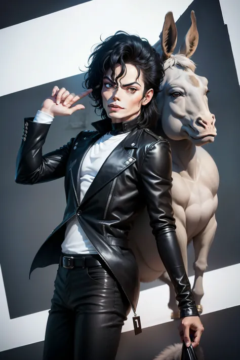 Michael jackson，donkey，Cartoon square avatar，Funny