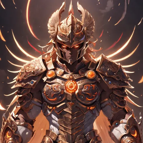 "Envision a formidable and majestic 3D humanoid Ares warrior adorned in intricate armor, exuding power and dominance."