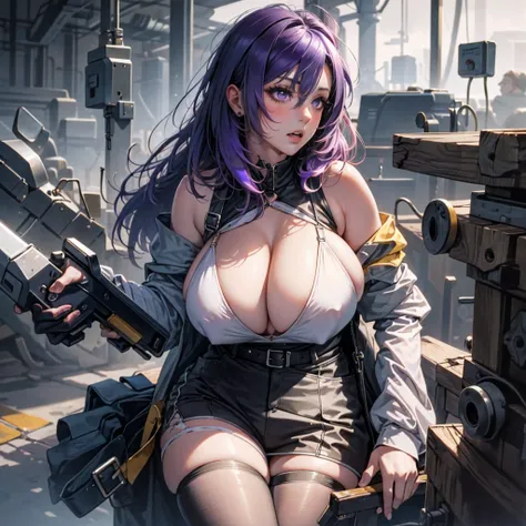 Young women ，full bodyesbian，huge tit，vacuum，Bumps，Purple hair big breasts，Realistic people，The skin texture is delicate