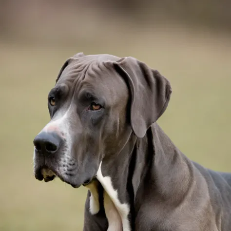 "Majestic female Great Dane random color on a plain"