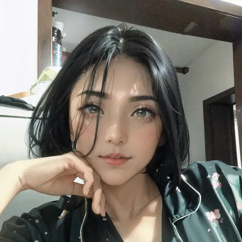 There is a woman with black hair and a green shirt, Korean girl, xintong chen, Korean woman, wenfei ye, Chinese girl, Choi Hyun-hwa, jaeyeon nam, 2 7 years old, beautiful Korean women, chengyou liu, xision wu, 2 8 years old, with short hair, 2 9 years old