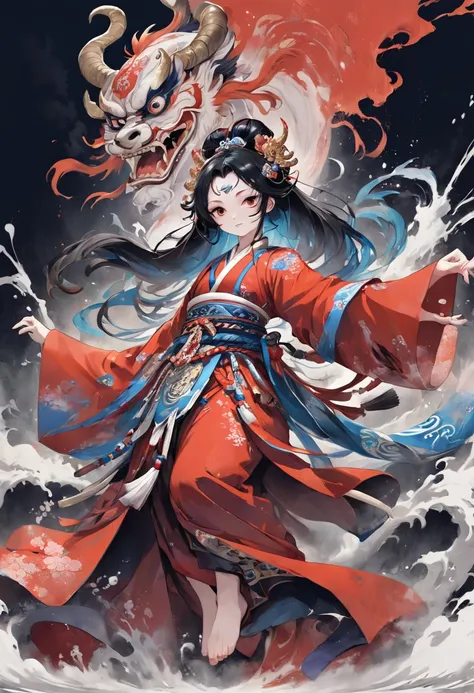 (entire body image:1.5), (extremely detailed CG unity 16k wallpaper:1.1), (Denoising strength: 1.45), (tmasterpiece:1.37), original, extremely detailed wallpaper, (Euler)：(((beijing opera))), (sketch), ((wash painting)), ((ink splashing)), ((((dyeing)))), ...