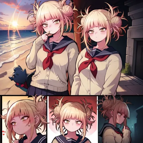 1 cute girl，various emotions