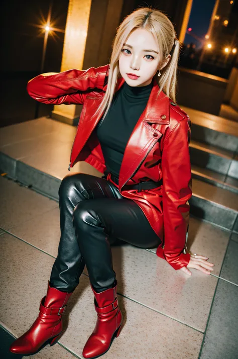 Content: Idol Eri Kamei cosplays Fullmetal Alchemist Edward Elric. Features blond bob hair, Iconic red coat, Steel right arm, Black vest and trousers, Leather boots, White Gloves, Silver earrings, Green eyes, Steel left leg, And especially short stature.
M...