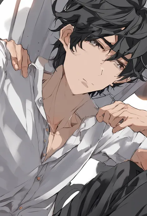 Two-dimensional Japanese manga male protagonist, exquisite facial features, correct proportions, sense of atmosphere, high quality, rich details, high resolution, HD picture quality, two-dimensional boy, handsome guy, exquisite facial features, black hair,...