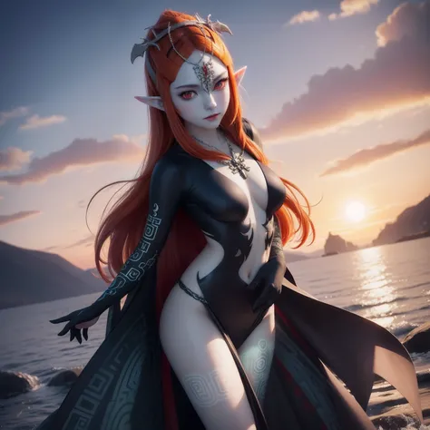 Midna、Princess of Twilight、evening、red eyes、Hanging eyes