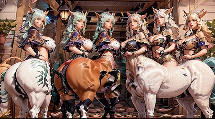 In the beautiful illustration of this super-grand scene，The ultra-long-range lens is shown（Over eight unique centaur characters：9.9），They all have their own characteristics，Vivid and interesting。Radiant angelic centaurs from the heavenly realm，To the helli...