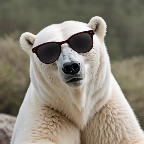 Cute polar bear in sunglasses,fundo de salpicos,fofo,Contornos,neon color,。...3d,vetorial,etiqueta,Simples --blocos