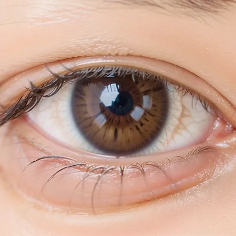 a picture、(Photorealsitic:1.4)、(hyper realisitic:1.4)、(Cinematic:1.5)、The eye、UP, Brown eyes、deep blue tone,