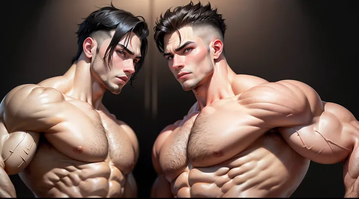 Muscular twin brothers