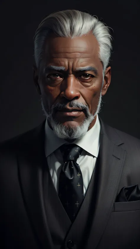 ((masterpiece)),((best quality)),((high detail)),((realistic,)) ((hyperrealistic)) a handsome old black man inspiring businessman