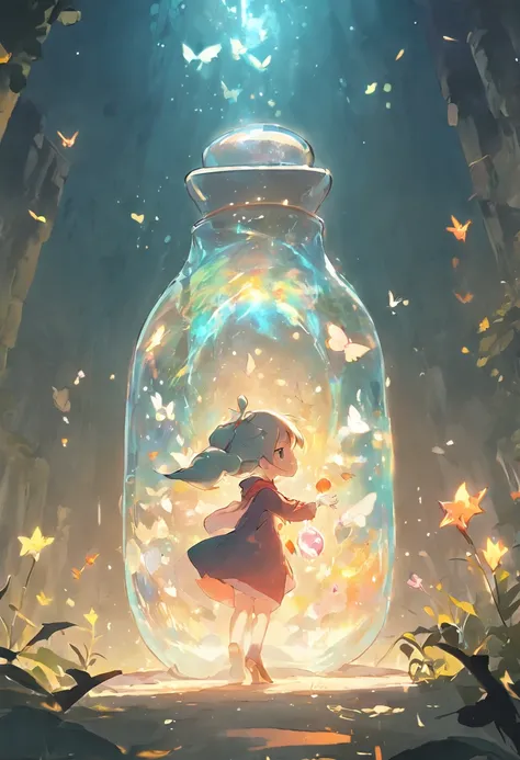 one day、A little girl who got into an ordinary bottle、Marie🌸。She got caught up in a wizards prank.。however、She without pessimism about it、Embark on an adventure to find your inner glow。

At first, I was confused by life in a bottle.、Marie forms friendships...