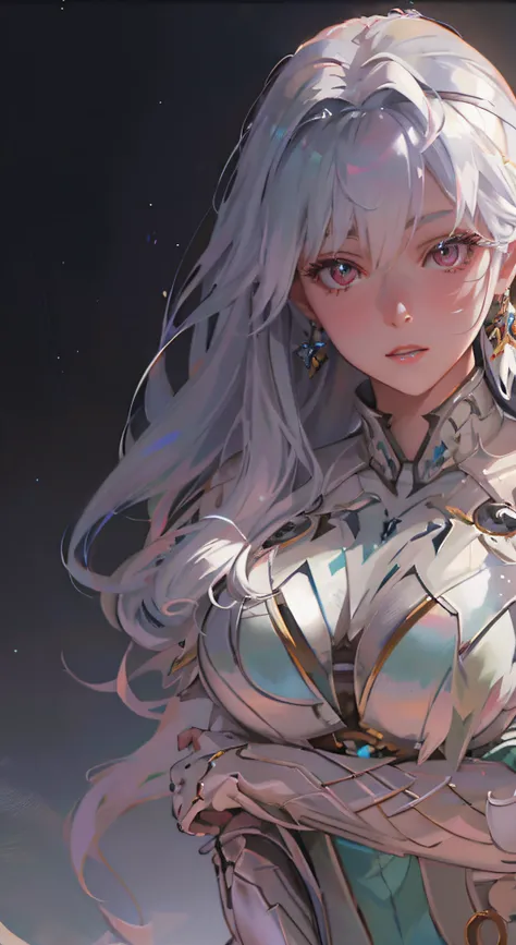 anime - style image of a woman with white hair and a white dress, Detailed digital anime art, Fanart Meilleure ArtStation, rossdraws sakimimichan, Extremely detailed Artgerm, :: rossdraws, Rosla 1. 0, Ross Rush digital painting, wlop rossdraws, trending on...