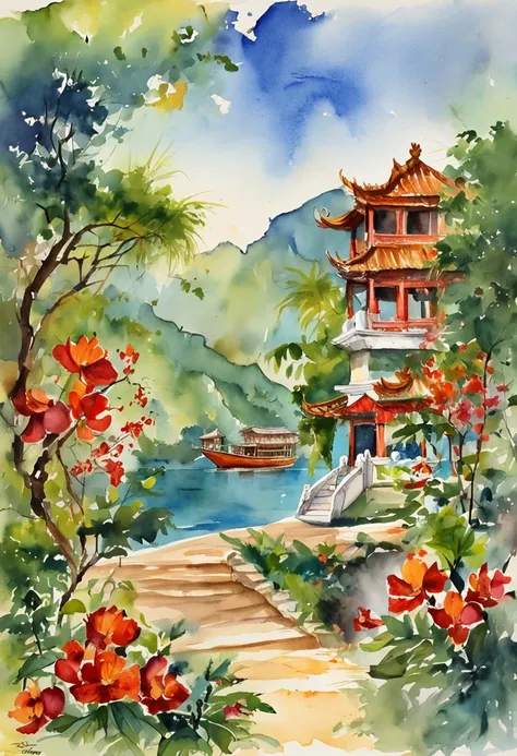 Vietnam travel poster